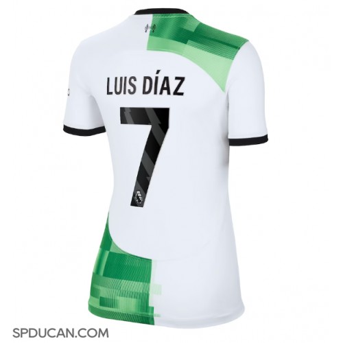 Zenski Nogometni Dres Liverpool Luis Diaz #7 Gostujuci 2023-24 Kratak Rukav